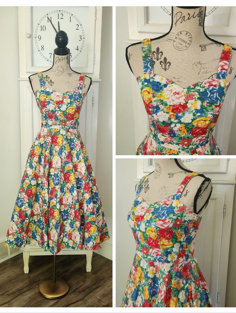 Vintage 90s Floral Cotton Sundress